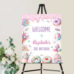 Donut Sweets Candy Birthday Welcome Sign