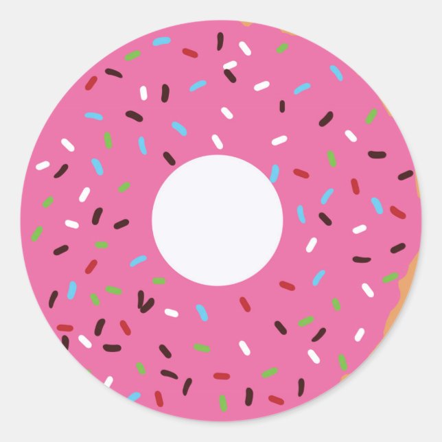 Donut Thank you Classic Round Sticker (Front)
