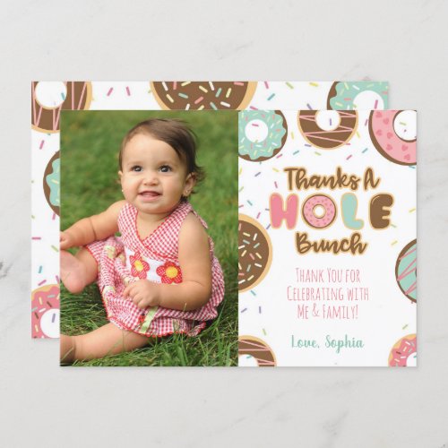 Donut Thanks a Hole Bunch Thank You Card
