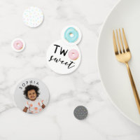 Donut Theme Two Sweet Birthday Party Confetti