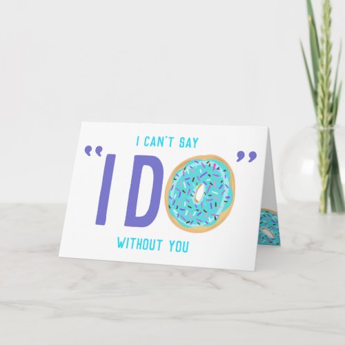 Donut Themed Will you be My Bridesmaid Proposal Card