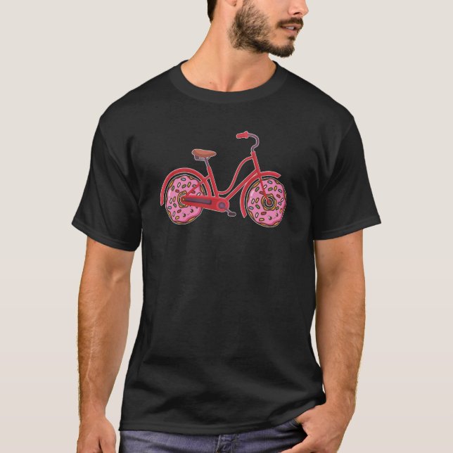 Donut Tire Bicycle Bicycles Cycling T-Shirt (Front)