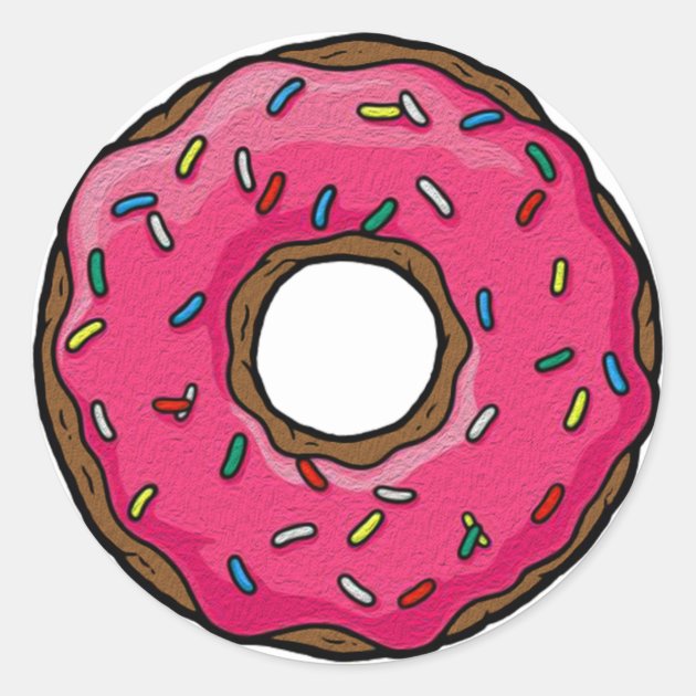 Donut Too Classic Round Sticker | Zazzle