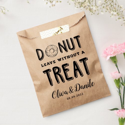 Donut Treat Bridal Shower Rustic Wedding Favor Bag
