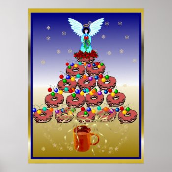Donut Tree Poster by Crazy_Card_Lady at Zazzle
