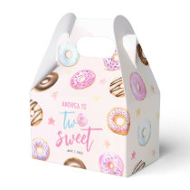 Donut Two Sweet Girl 2nd Birthday Favor Boxes