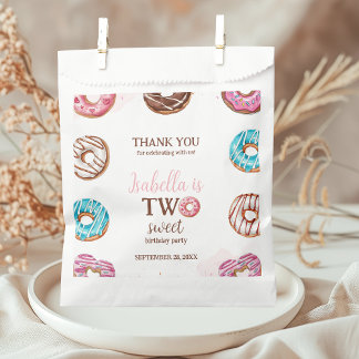 Donut Two Sweet Girl Sprinkles Favor Bag