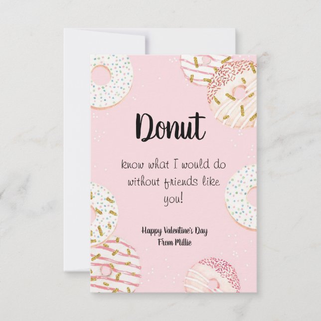 Donut Valentine's Day Classroom Card (Front)