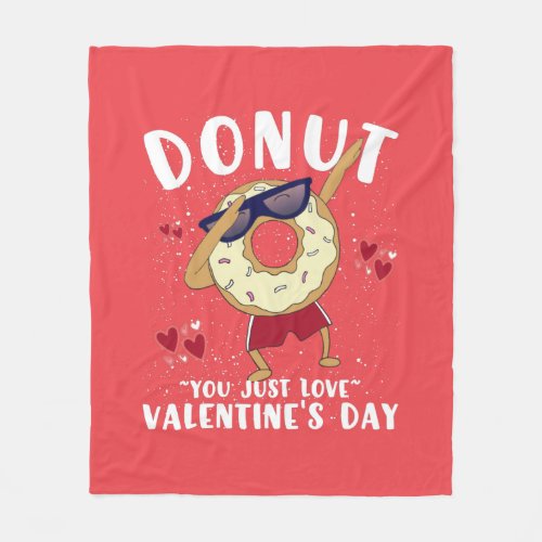 Donut Valentines Day Fleece Blanket