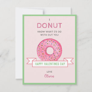 Donut Valentines day Mini flat  Note Card