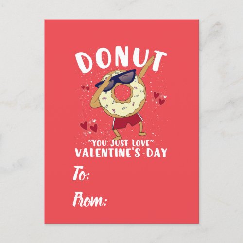 Donut Valentines Day Postcard