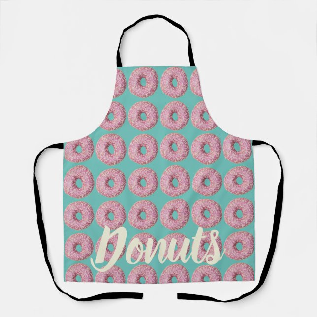 Donut Vegan Pattern for Vegetarian Sweet Tooth Apron (Front)