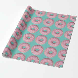 Donut Vegan Pattern for Vegetarian Sweet Tooth Wrapping Paper