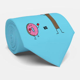 Donut versus Churro dessert fried dough sugar vs. Tie