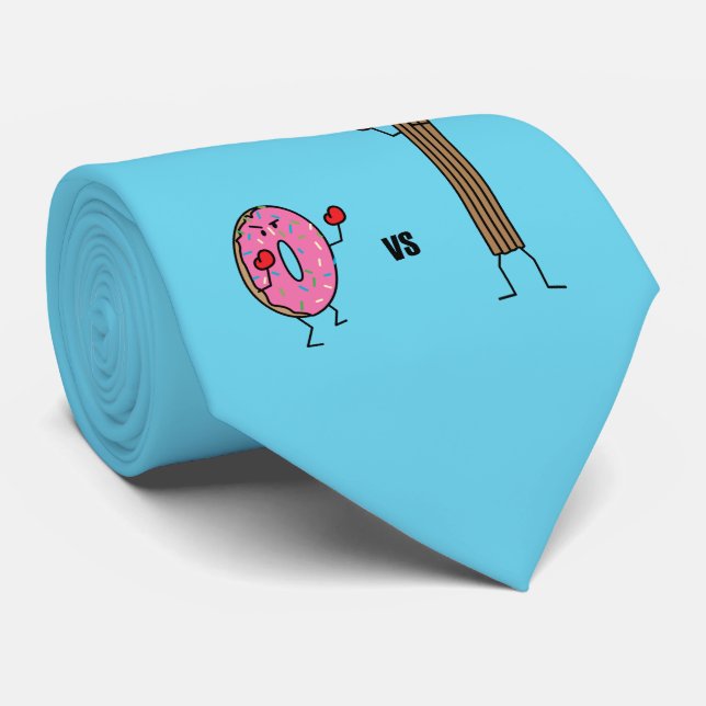 Donut versus Churro dessert fried dough sugar vs. Tie (Rolled)