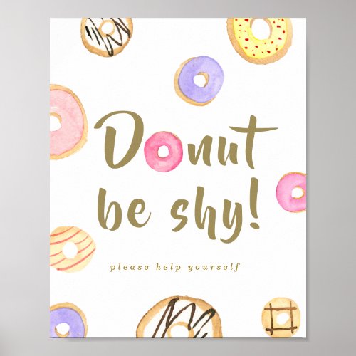 Donut WallBar Party Sign
