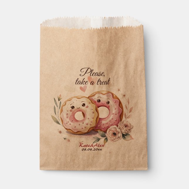 Donut Wedding Favor Bag (Front)