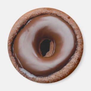 Donut with Chocolate Frosting Magnet