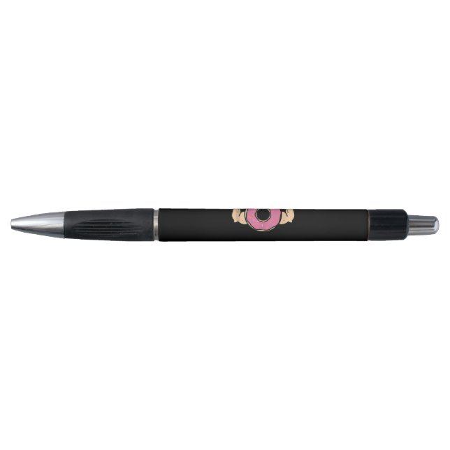 Donut With Muscles Cute Gym Doughnut Addiction Pen (Front)