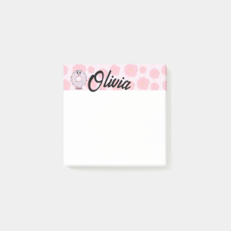 Donut with name personalized post-it notes