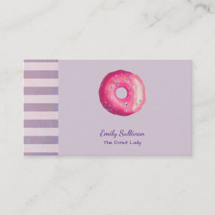 Donut With Pink Frosting And Sprinkles Business Card