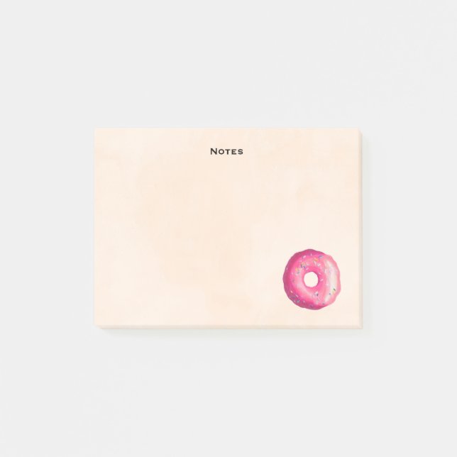 Donut With Pink Frosting And Sprinkles Post-it Notes (Front)