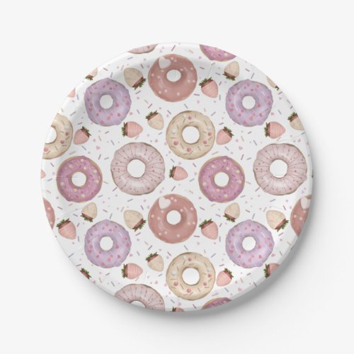 Donut with Sprinkles Colorful Birthday  Paper Plates