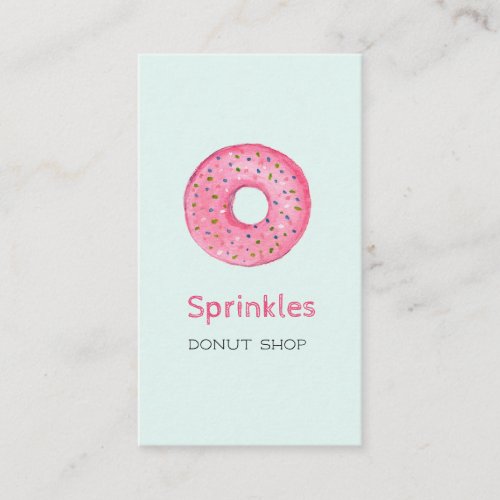 Donut with sprinkles Donut shop Business Card