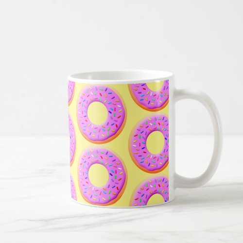 Donut With Sprinkles Drawing Pattern Coffee Mug