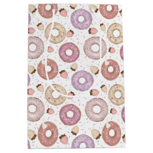 Donut with strawberry Birthday Medium Gift Bag