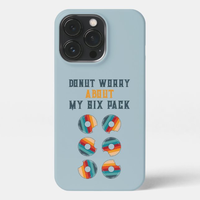 Donut Worry About My Six Pack Retro Phone Case (Back)