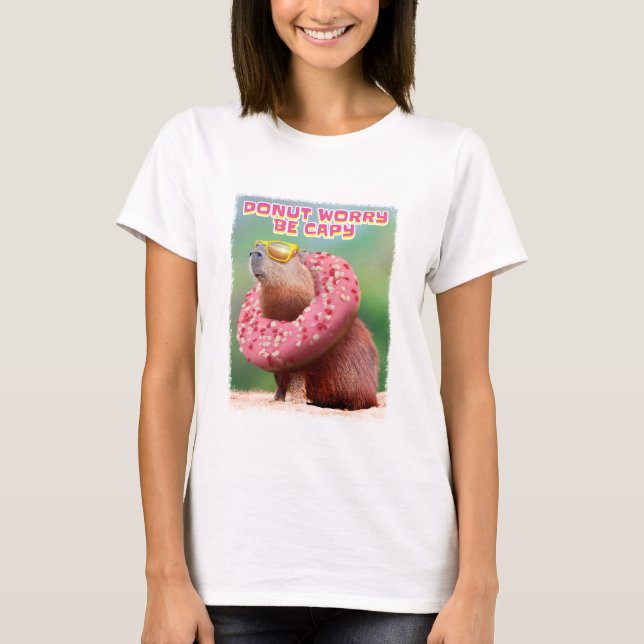 Donut Worry Be Capy T-Shirt (Front)