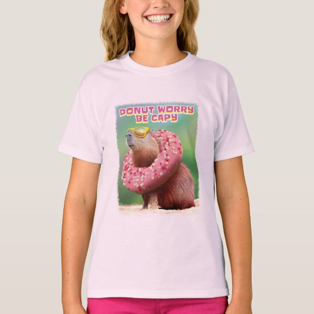 Donut Worry Be Capy T-Shirt (Front)