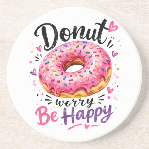 Donut Worry Be Happy Coaster