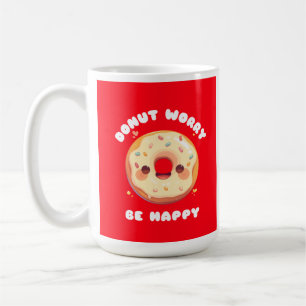 Donut Worry Be Happy coffee mug 