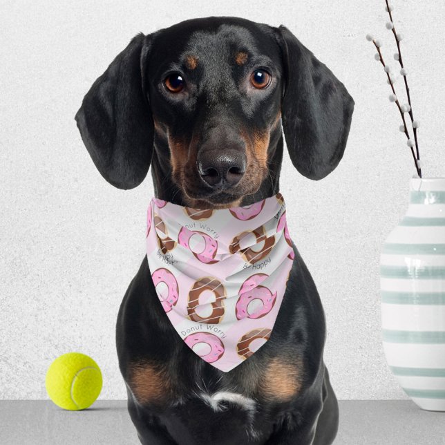 Donut Worry Be Happy Fun Doughnut Pattern Bandana (Creator Uploaded)