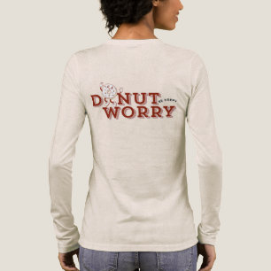 Donut Worry Be Happy Funny Retro T-Shirt Tri-Blend Shirt