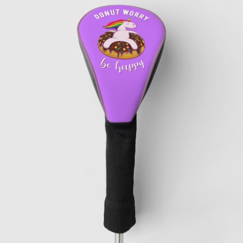 Donut Worry Be Happy I Golf Head Cover