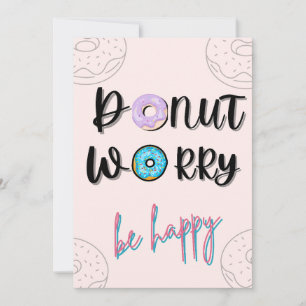 Donut Worry, Be Happy Invitation
