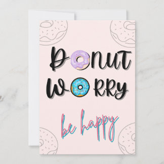 Donut Worry, Be Happy Invitation