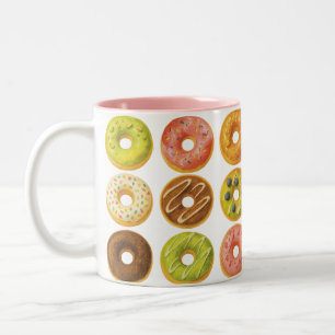 Donut Worry, be Happy! Two-Tone Coffee Mug