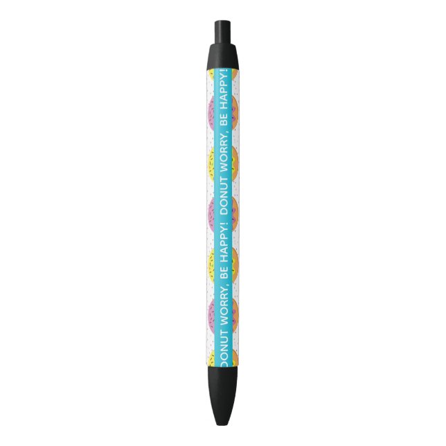donut worry be happy with sprinkles pen (Front Vertical)