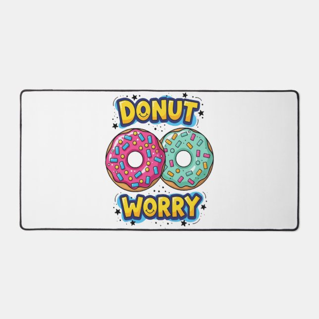 Donut Worry Desk Mat (Front)