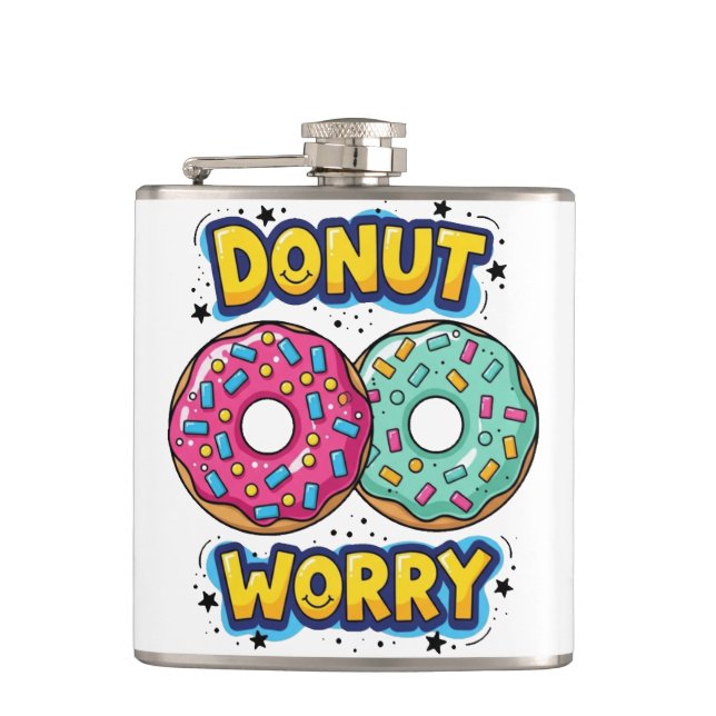 Donut Worry Flask (Front)