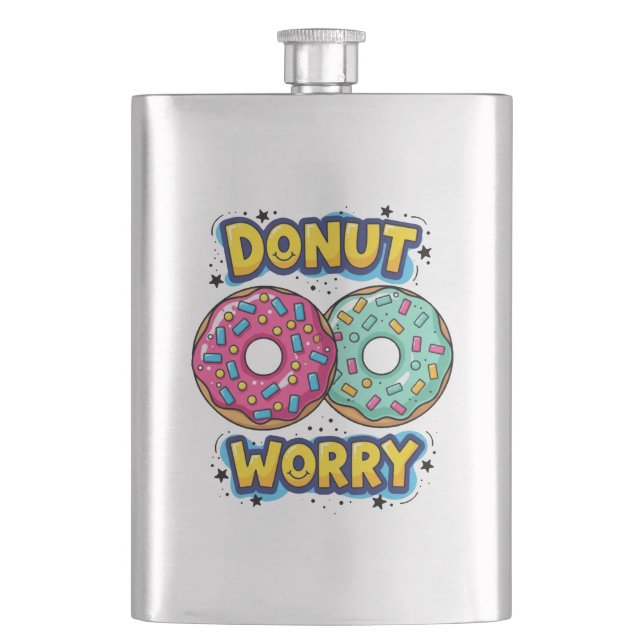Donut Worry Flask (Front)