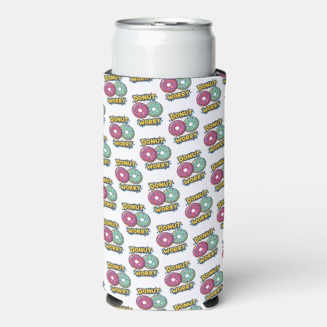 Donut Worry Foam Can/Bottle Cooler (Seltzer Front)