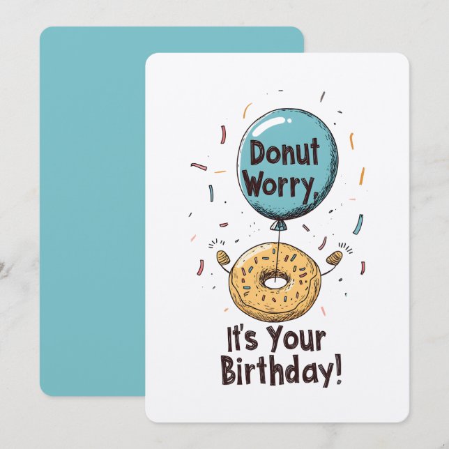 Donut Worry, It’s Your Birthday Funny Meme Invitation (Front/Back)