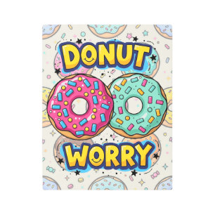 Donut Worry Metal Print