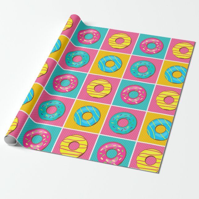 Donut Wrapping Paper (Unrolled)