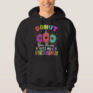 Donut You Know Its My Birthday Kids Boy Girl Hoodie